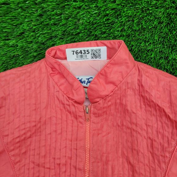 Vintage 80s Pink Windbreaker Jacket Womens Large 22x25 Baggy USA - Picture 11 of 13
